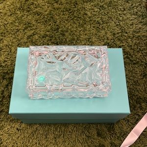 Tiffany & Co Rock Cut Box Rectangular Crystal Glass, Made Germany